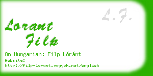lorant filp business card