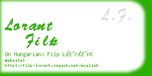 lorant filp business card